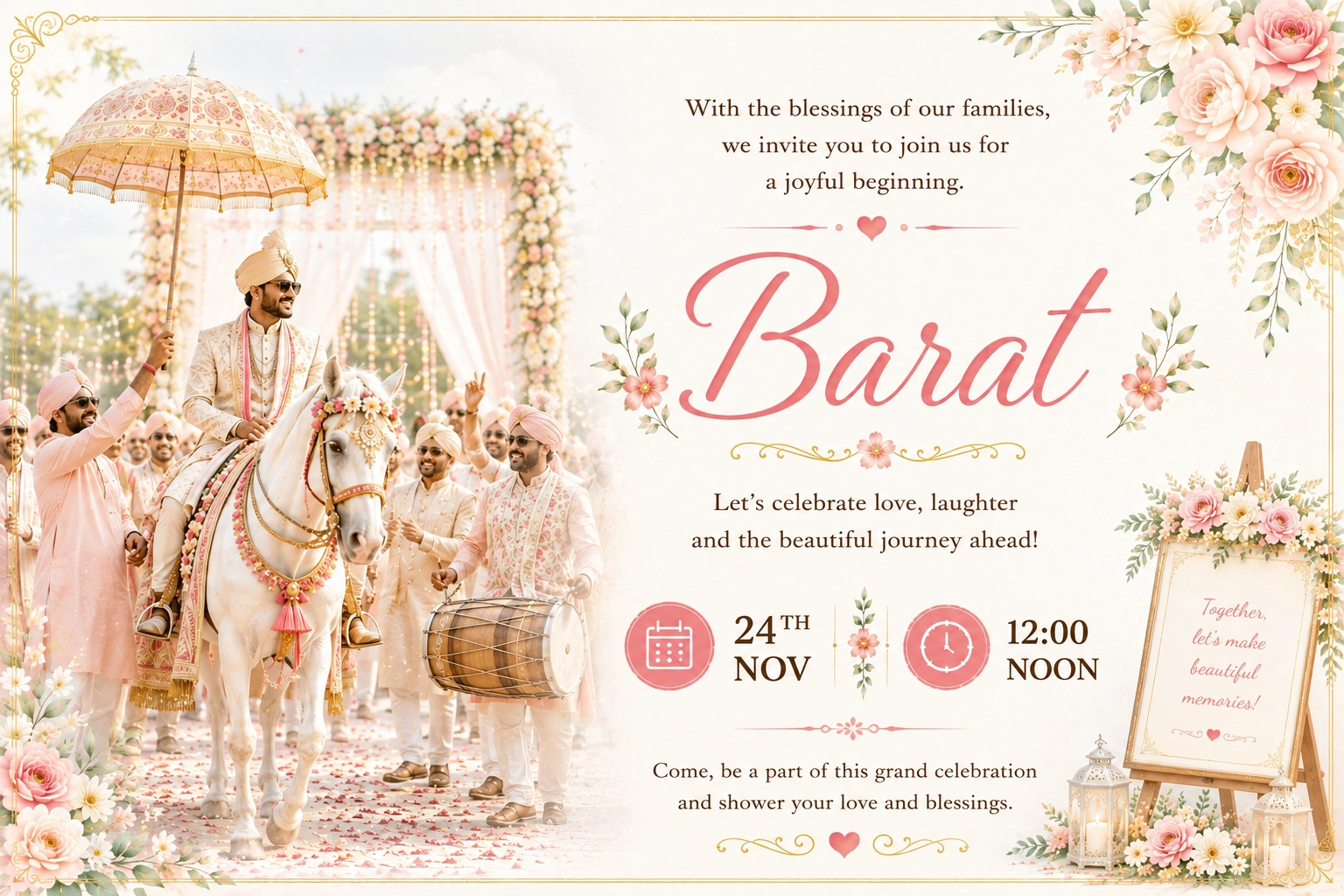 The Barat arriving