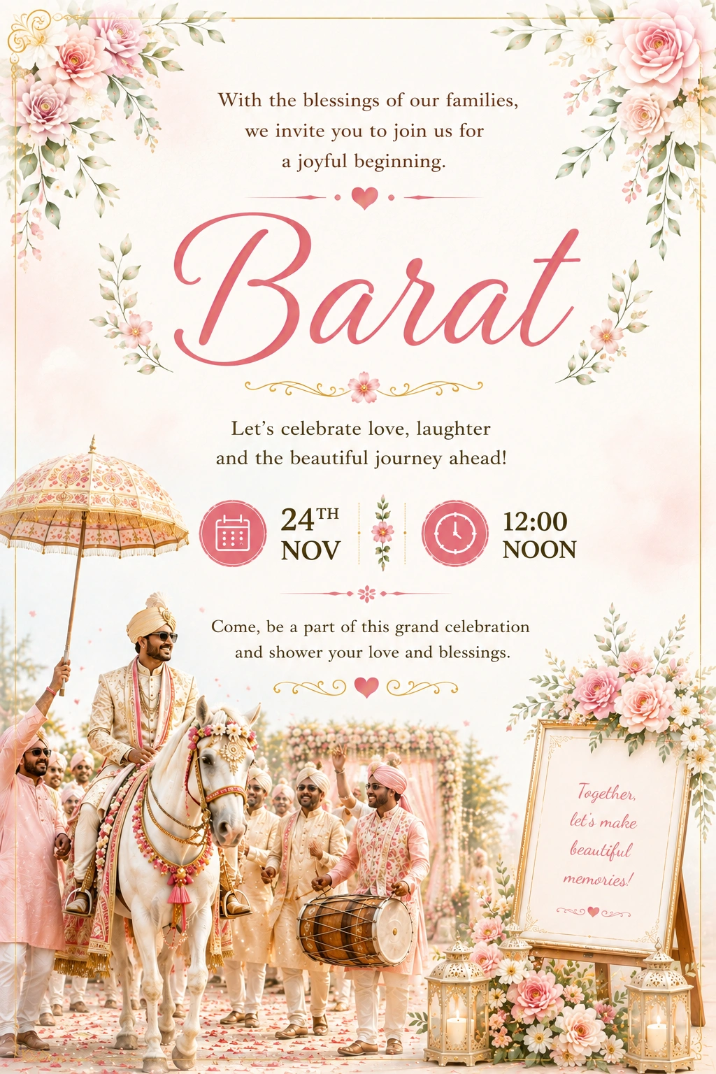 The Barat arriving