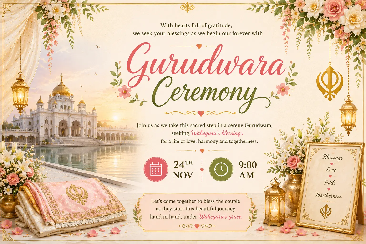 The Gurudwara ceremony