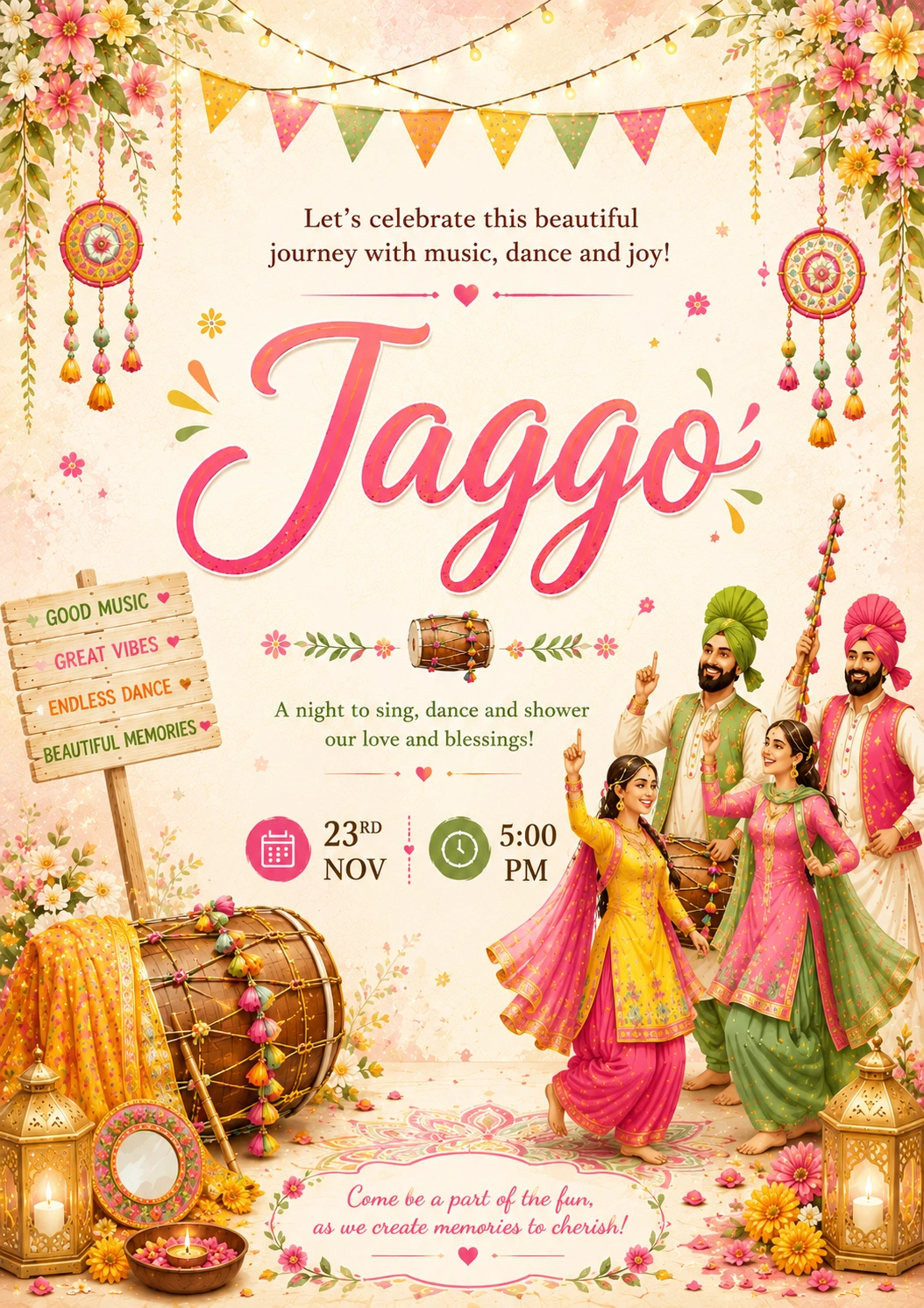 The Jaggo procession by night